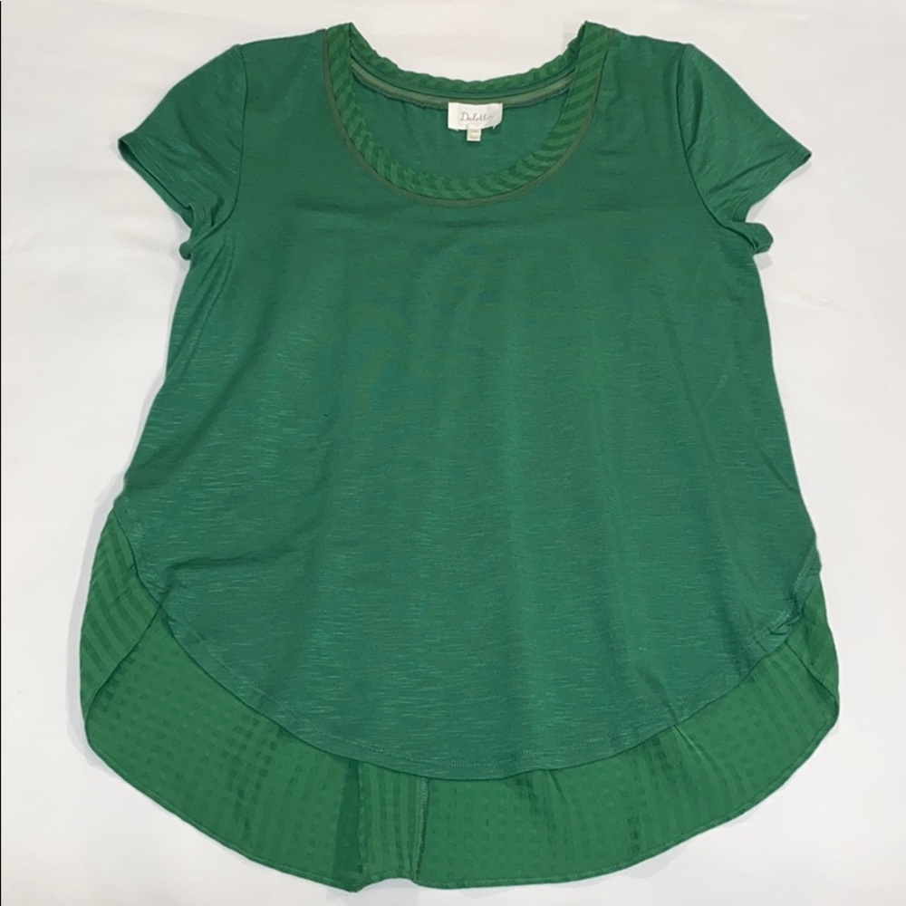Anthropologie Deletta Hunter Green Top